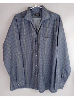 Vintage 70's Spire Men's Casual Dress Shirt With Geometric Designs Size XL